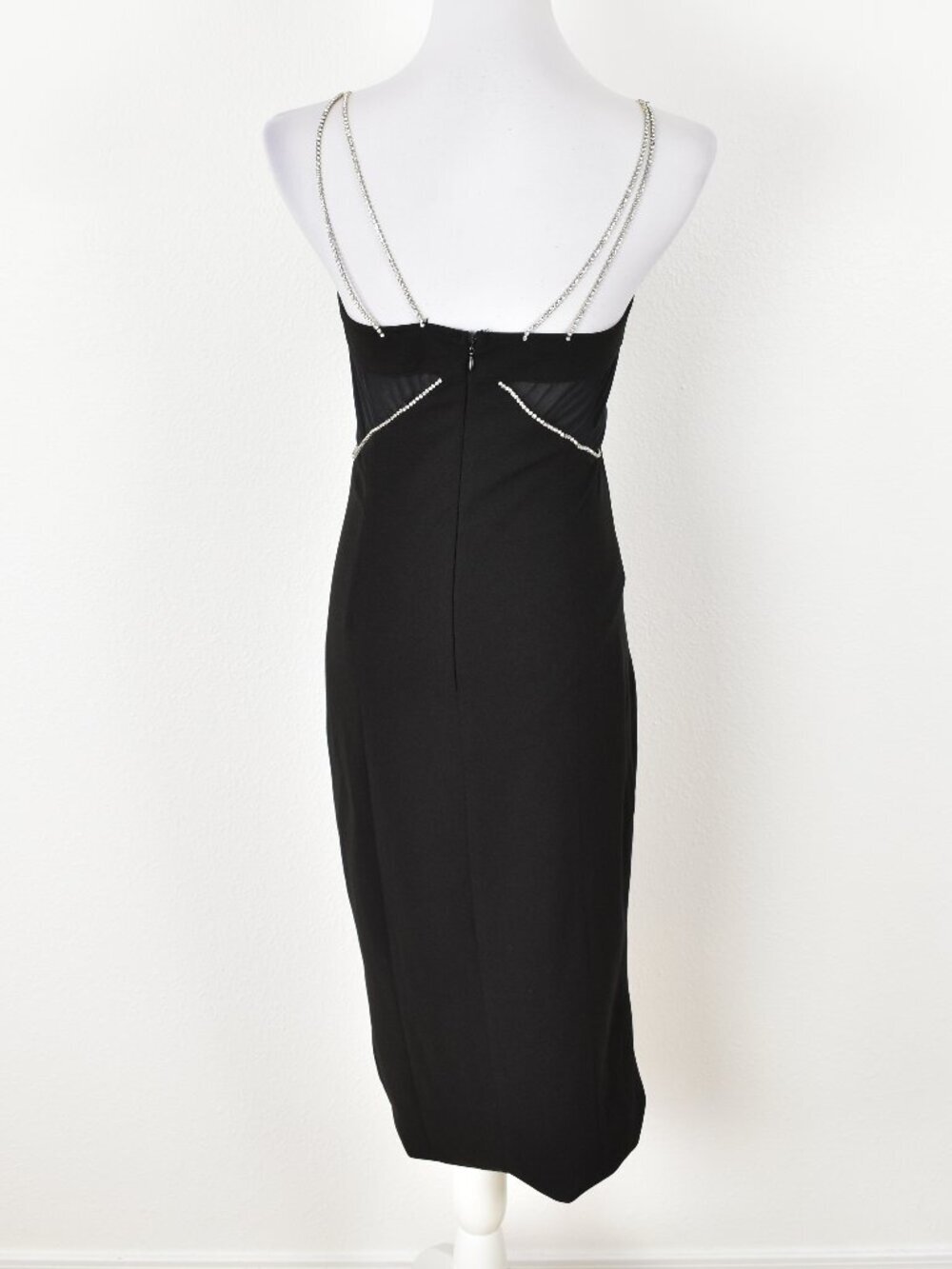 Heiress Beverly Hills Diamante Cutout Crepe Midi Dress - Picture 6 of 12